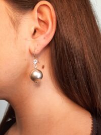 Orecchini perla d'argento P&D