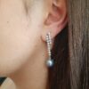 Orecchini collezione "Perla" grigi P&D