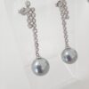 Orecchini collezione "Perla" grigi P&D