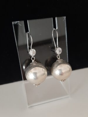 Orecchini perla d'argento P&D