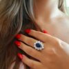 Anello Goccia Blu
