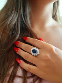Anello Goccia Blu