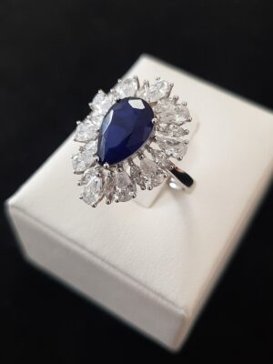 Anello Goccia Blu