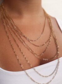 Collana Cascata catenella multifilo P&D